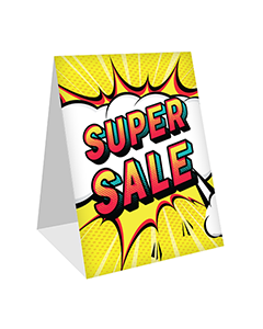 Super Sale / Yellow - Table Tent - 4.5x6